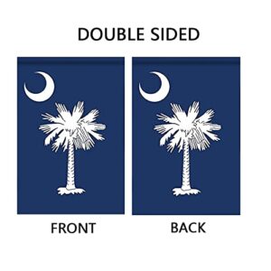 Mflagperft South Carolina State Garden Flags 12 x 18 Inches Double Sided Vivid Color and Fade Proof Small South Carolina Yard Flags for Indoor and Outdoor Decorations (South Carolina)