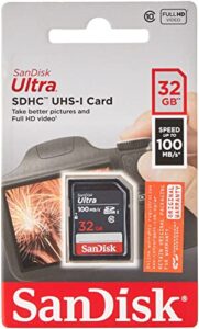 32gb ultra 100mbs sandisk sdhc memory card
