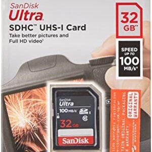 32GB Ultra 100MBs Sandisk SDHC Memory Card