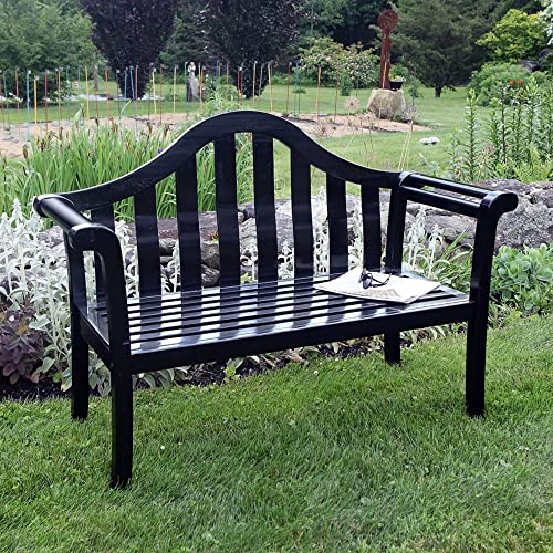 Achla Designs 125-0008 Camelback Garden, 4 ft Black Bench, 48-in L