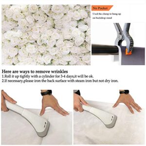 Avezano White Flower Backdrop for Party Photoshoot Wedding Floral Wall Bridal Shower Party Decoration Photography Background White Rose Florals Backdrops Portrait Photographic Studio (7x5ft)