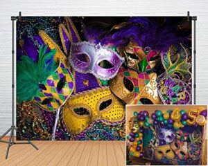 mardi gras party decoration carnival photography backdrop mystery masquerade backgrounds dancing birthday party banner photo booth for wedding bachelorette party decorations(8x6ft) 061