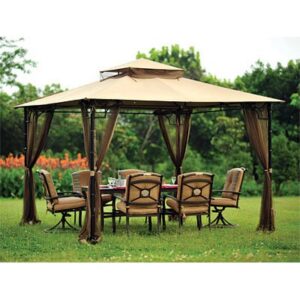 garden winds replacement canopy for the bamboo look grove gazebo – standard 350 – beige