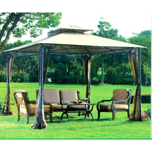 Garden Winds Replacement Canopy for The Bamboo Look Grove Gazebo - Standard 350 - Beige