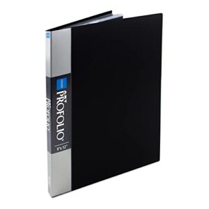 Itoya Original Art ProFolio 9x12 Black Art Portfolio Binder with Plastic Sleeves and 48 Pages - Portfolio Folder for Artwork with Clear Sheet Protectors - Presentation Book for Art Display and Storage