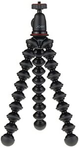 joby jb01503 gorillapod 1k kit. compact tripod 1k stand and ballhead 1k for compact mirrorless cameras or devices up to 1k (2.2lbs). black/charcoal.