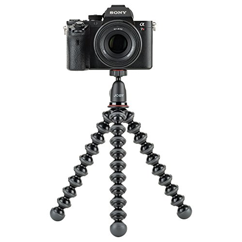 Joby JB01503 GorillaPod 1K Kit. Compact Tripod 1K Stand and Ballhead 1K for Compact Mirrorless Cameras or Devices up to 1k (2.2lbs). Black/Charcoal.