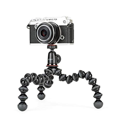 Joby JB01503 GorillaPod 1K Kit. Compact Tripod 1K Stand and Ballhead 1K for Compact Mirrorless Cameras or Devices up to 1k (2.2lbs). Black/Charcoal.