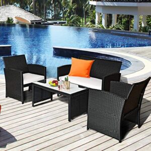 Woven Rattan, Plastic PE Wicker Repair Material for Garden Chair Black Table Patio Furniture Storage Basket Hand-Woven DIY Material (Around 220ft)