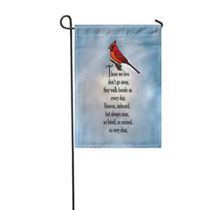 suklly garden flag cardinal so loved poem fun warm pop art 12×18 inch polyester fabric flags home decorative sign banner suitable for courtyard outdoor lawn