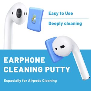 Cleaner kit for Airpod, Cleaning Putty Compatible with Airpod 2 Airpods pro, Earbud Cleaning Putty, Blue Cleaning kit for Headphone/Phone/Earbud/iPhone, Include Cleaning Cloth Swab, Gift for Men