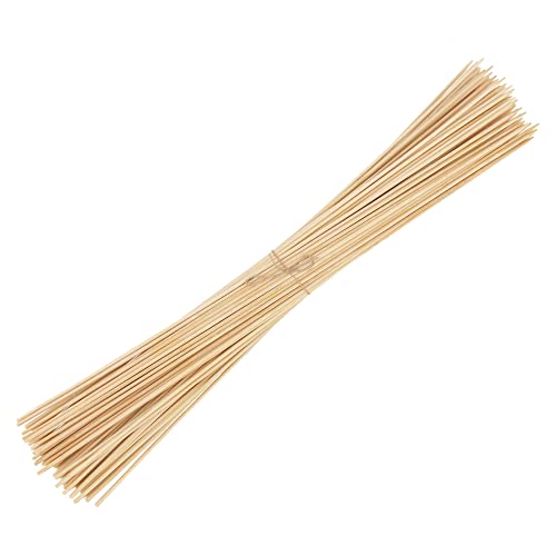 BambooMN Premium 30 Inch (2.5ft) 5mm Thick Safe Extra Long Multipurpose Marshmallow S'mores Roasting Bamboo Sticks Skewers, 100 Pieces Perfect for Camping or Outdoor Party, Garden Sticks