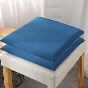 ecloud shop chair cushion, square seat pads non-slip soft memory foam cushion for dining garden kitchen home sofa décor (2pcs,blue)