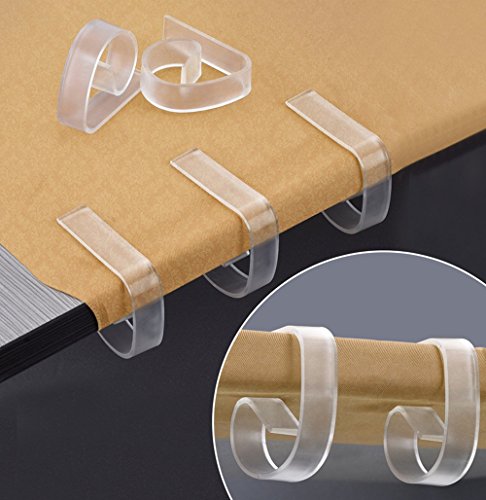 DurReus Clear Plastic Tablecloth Clips Outdoor Party Picnic Table Cover Clamps Household Table Cloth Holders(48 Pack)