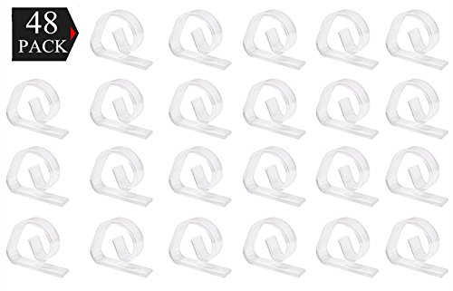 DurReus Clear Plastic Tablecloth Clips Outdoor Party Picnic Table Cover Clamps Household Table Cloth Holders(48 Pack)