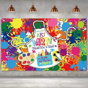 art paint party backdrop decorations artist theme birthday banner supplies for art painting party wall photography background