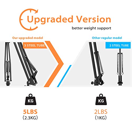 Overhead Tripod For DSLR Cameras, Heavy Duty Camera Desk Mount Stand with Flexible Articulating Boom Arm, Camera Holder Table Clamp for Canon Nikon Sony Fuji SLR Mirrorless Cam Video Photography