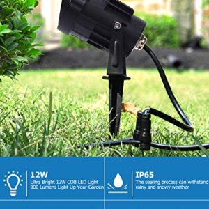 SUNVIE 24 Pack RGBW Low Voltage Landscape Lights, 12W LED Color Changing Landscape Lighting with Remote Control and Wire Connectors, AC/DC 12V-24V Waterproof Outdoor Spotlight for Yard Garden Pathway
