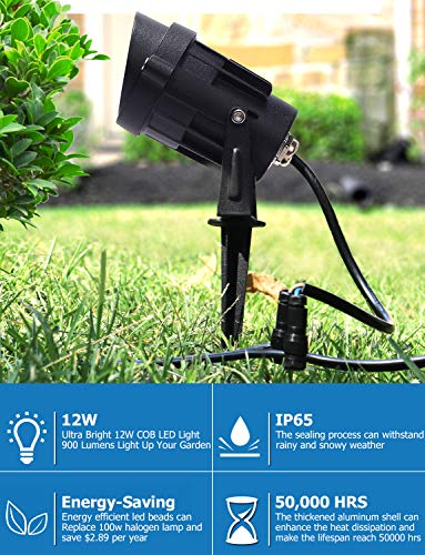 SUNVIE 24 Pack RGBW Low Voltage Landscape Lights, 12W LED Color Changing Landscape Lighting with Remote Control and Wire Connectors, AC/DC 12V-24V Waterproof Outdoor Spotlight for Yard Garden Pathway