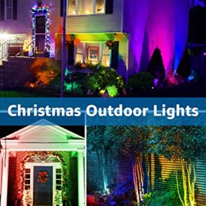 SUNVIE 24 Pack RGBW Low Voltage Landscape Lights, 12W LED Color Changing Landscape Lighting with Remote Control and Wire Connectors, AC/DC 12V-24V Waterproof Outdoor Spotlight for Yard Garden Pathway