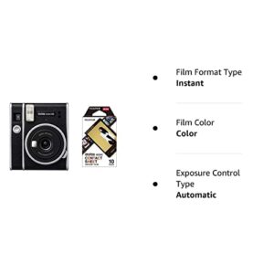 Fujifilm Instax Mini 40 Instant Camera with Fujifilm Instax Mini Contact Sheet Film - 10 Exposures Bundle (600022193)