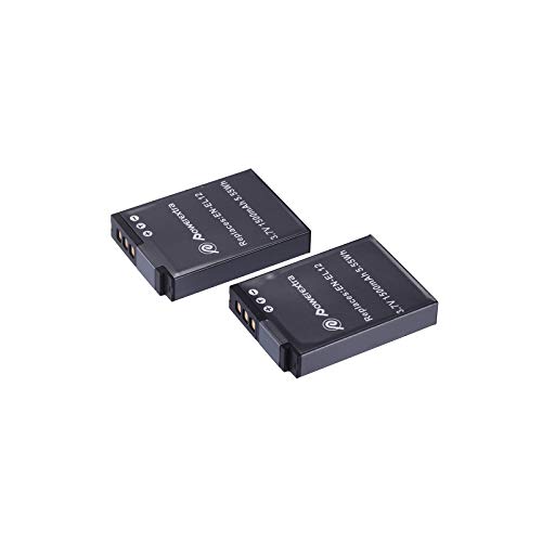 Powerextra 2 x EN-EL12 Battery Compatible with Nikon Coolpix A1000, B600, AW100, AW110, P300, S630, S640, S6000, S6100, S6150, S6200, S6300, S8000, S8100, S8200, S9050, S9100, S9200, S9300, S9500