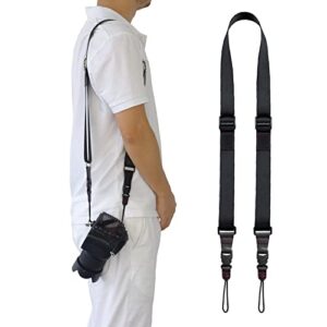 igavcpm quick release camera strap – adjustable and comfortable camera shoulder sling neck belt for canon, nikon, fujifilm dslr/slr camera and more (black)