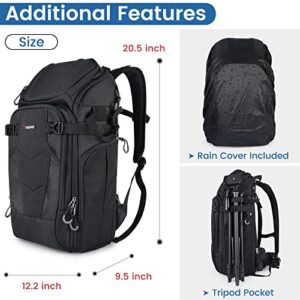 Endurax Extra Large Camera Backpack Camera Bag Compatible with Canon for DSLR Photographers