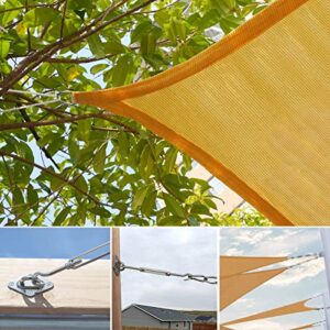 Sun Shade Sail,10'x10'x10' Triangle Sand Sail Canopy Cover with Heavy-Duty Stainless Steel Hardware Kit for Garden Patio