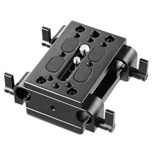 smallrig camera tripod mounting baseplate w/15mm rod clamp rail block for tripod/shoulder support system – 1798