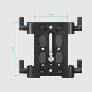 SmallRig Camera Tripod Mounting Baseplate w/15mm Rod Clamp Rail Block for Tripod/Shoulder Support System - 1798
