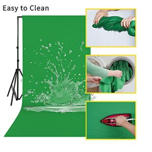 WENMER Backdrops, Green Screen Photo Backdrops for Photoshoot, Chromakey Green Photography Backdrops, Background for Photography, 6 x 9 FT