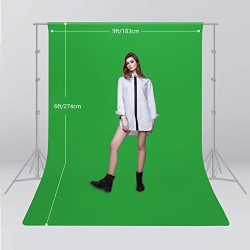 WENMER Backdrops, Green Screen Photo Backdrops for Photoshoot, Chromakey Green Photography Backdrops, Background for Photography, 6 x 9 FT