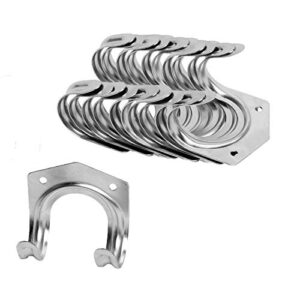 wideskall universal galvanized metal utility storage hooks for garden tools (pack of 10)
