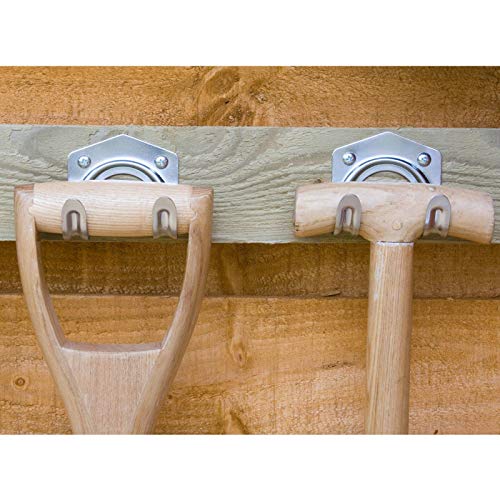 Wideskall Universal Galvanized Metal Utility Storage Hooks for Garden Tools (Pack of 10)