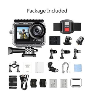 AKASO Brave 7 LE 4K30FPS 20MP WiFi Action Camera with Touch Screen Vlog Camera EIS 2.0 Remote Control 131 Feet Underwater Camera with 2X 1350mAh Batteries Support External Microphone