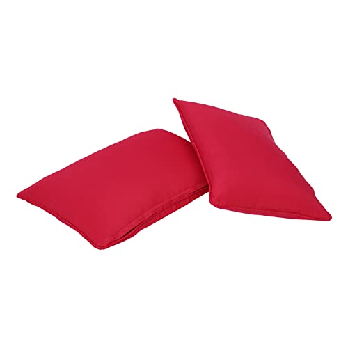 Leblett Pack of 2 Outdoor Pillows,Indoor/Outdoor Waterproof Decorative Throw Cushion Garden Sofa Chair Cushion Throw Pillow (47*30*10cm,Red)