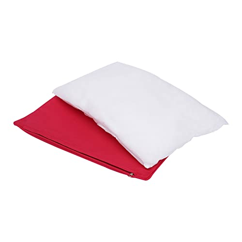 Leblett Pack of 2 Outdoor Pillows,Indoor/Outdoor Waterproof Decorative Throw Cushion Garden Sofa Chair Cushion Throw Pillow (47*30*10cm,Red)