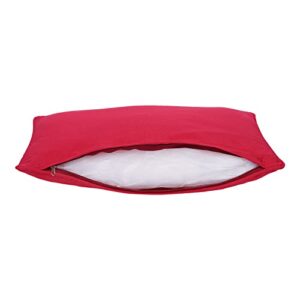 Leblett Pack of 2 Outdoor Pillows,Indoor/Outdoor Waterproof Decorative Throw Cushion Garden Sofa Chair Cushion Throw Pillow (47*30*10cm,Red)