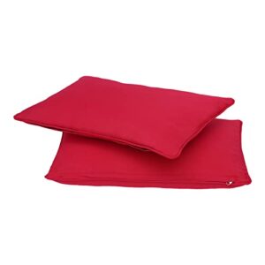 Leblett Pack of 2 Outdoor Pillows,Indoor/Outdoor Waterproof Decorative Throw Cushion Garden Sofa Chair Cushion Throw Pillow (47*30*10cm,Red)