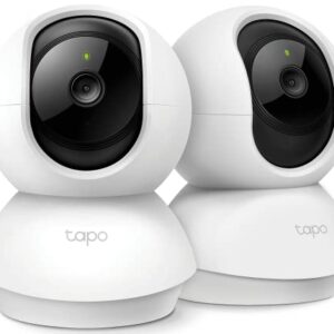 TP-Link Tapo 2K Pan/Tilt Security Camera for Baby Monitor, Dog Camera w/ Motion Detection, Motion Tracking, 2-Way Audio, Night Vision, Cloud/Local Storage, Works w/ Alexa & Google Home, 2-Pack(C210P2)