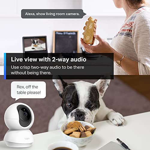 TP-Link Tapo 2K Pan/Tilt Security Camera for Baby Monitor, Dog Camera w/ Motion Detection, Motion Tracking, 2-Way Audio, Night Vision, Cloud/Local Storage, Works w/ Alexa & Google Home, 2-Pack(C210P2)