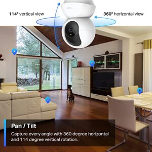 TP-Link Tapo 2K Pan/Tilt Security Camera for Baby Monitor, Dog Camera w/ Motion Detection, Motion Tracking, 2-Way Audio, Night Vision, Cloud/Local Storage, Works w/ Alexa & Google Home, 2-Pack(C210P2)