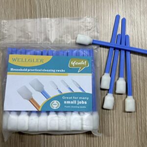 Wellgler's 5.11" Foam Cleaning Swabs，for Electronics, Camera, Gun,Optical Lens Cleaning and Clean Inkjet Printer Roland