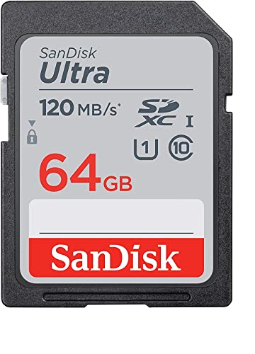 SanDisk 64GB SDXC SD Ultra Memory Card Works with Canon Powershot ELPH 180, 190 is, SX420 is, SX610 HS Camera UHS-I (SDSDUN4-064G-GN6IN) Bundle with (1) Everything But Stromboli Combo Card Reader