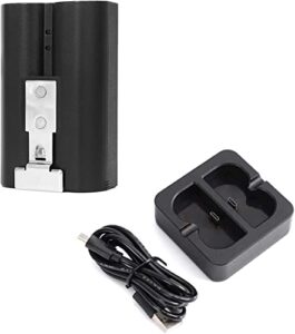 replacement battery with charger station for ring-doorbell camera 1 and 2, spotlight camera and stick up camera, rechargeable upgraded lithium li-ion batteries 3.65v camera indoor