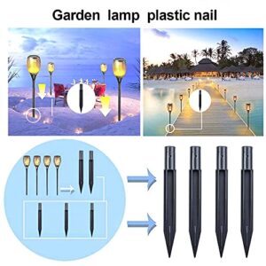 16 Pcs Path Light Replacement Plastic Stakes Ground Solar Torch Light Spikes for Garden Lamps Small Size