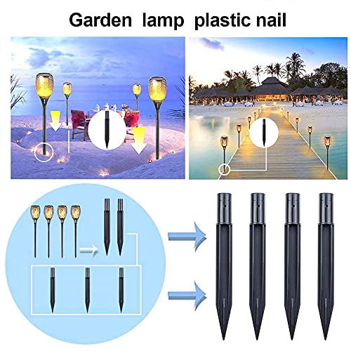 16 Pcs Path Light Replacement Plastic Stakes Ground Solar Torch Light Spikes for Garden Lamps Small Size