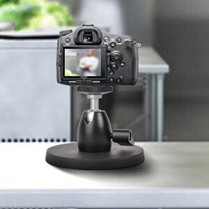 Magnetic Camera Mount Base with Mini Ball Head and Gopro Adapter for Action Camera Go pro Hero / DJI Osmo / Insta360 /Blink Camera, Wyze Cam, Small DSLR, Security Camera, Light & More with a 1/4"-20