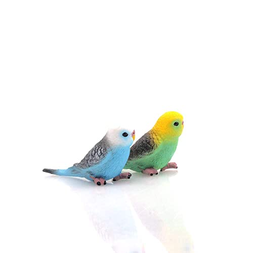 4 pcs Bird Decorative Figurines, Mini Cute Parrot Bird Animal Model Toys Home Decor Garden Cake Decoration